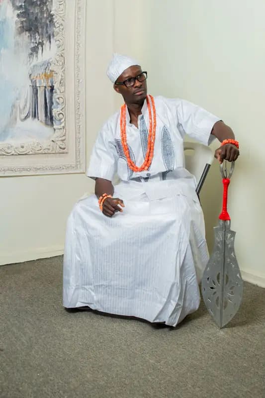 Dr. Ahmed Otokiti in traditional Nigerian attire